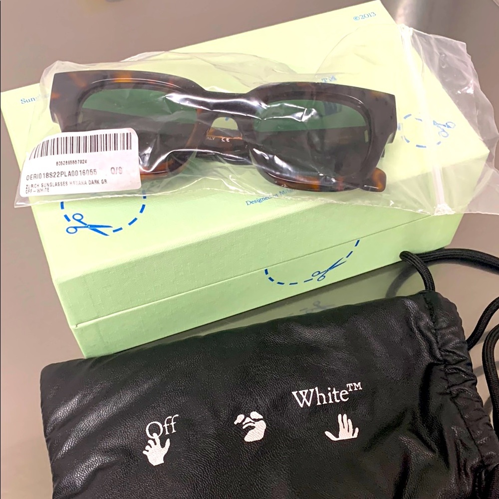 Off-White Zurich Havana Dark Green Sport Unisex sunglasses - Picture 2 of 15